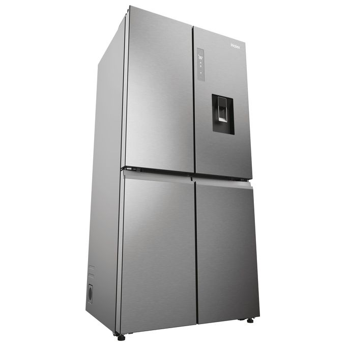 Haier HCW58F18EWMP Cube 83 Frigorifero Americano 507 L 178 cm Classe E 38 dB No Frost Wi-Fi Dispenser Acqua colore Platino Inox