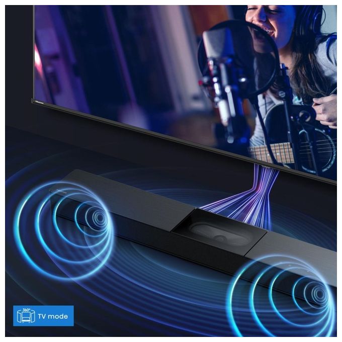Hisense HS2000 Soundbar 2.1 Subwoofer Integrato 240W Dolby Digital Plus DTS Virtual:X Bluetooth 5.3 HDMI ARC USB Ottico colore Nero