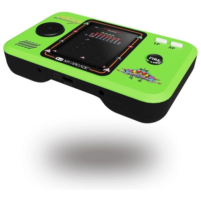 MY ARCADE DGUNL-4199 Pocket Player Pro Console Portatile con Schermo LCD da 2,75 Pollici Alimentazione AA o USB-C colore Verde Nero