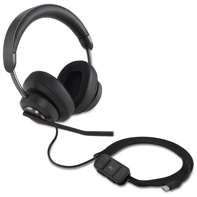 Kensington K83451WW H2000 Cuffie Over-Ear USB-C con Microfono Cancellazione Rumore Plug and Play colore Nero