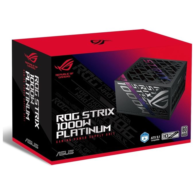 ASUS 90YE00W1-B0NA00 ROG Strix Alimentatore Modulare 1000 W 80 PLUS Platinum ATX 3.1 PCIe 5.0 Ventola 135 mm colore Nero