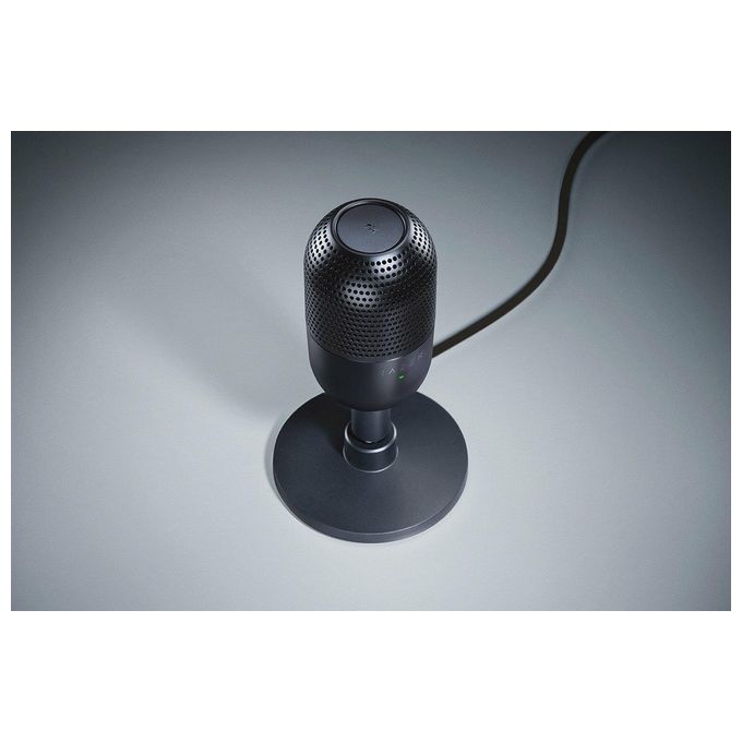 Razer RZ19-05050100-R3M1 Seiren V3 Mini Microfono da Tavolo USB Ultracompatto Capsula 14 mm Supercardioide Tap-to-Mute con LED Supporto Regolabile colore Nero