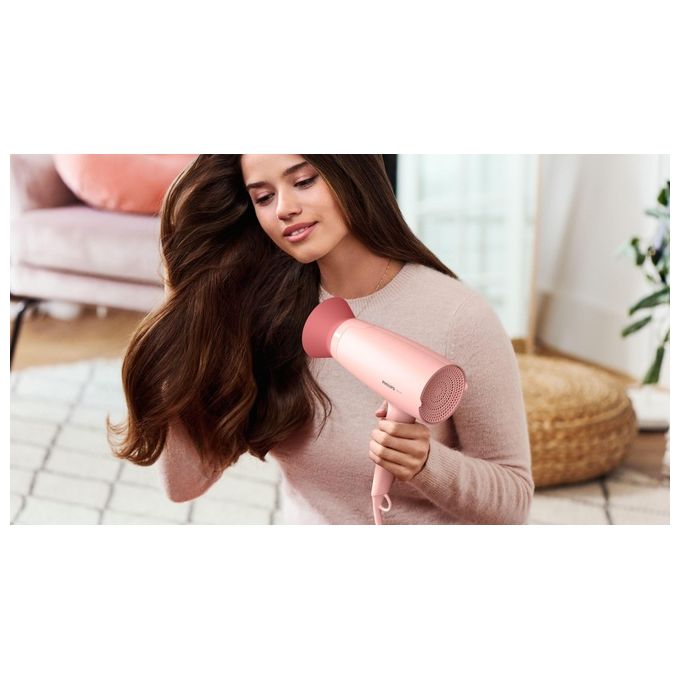 Philips BHP398-00 3000 Series Set per Styling dei Capelli 1600 W ThermoProtect ceramica 3 temperature piastra asciugacapelli colore Rosa