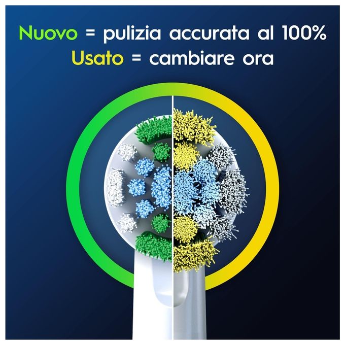 Oral-B Pro Precision Clean Testine di Ricambio Spazzolino Elettrico 3 Pezzi Setole Indicator colore Bianco