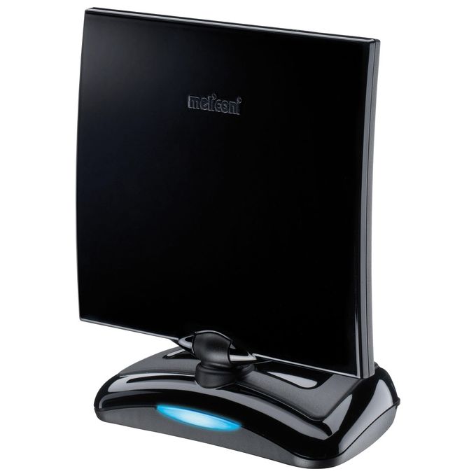 Meliconi 881002 AT49 R1 USB Antenna TV Interna Amplificata 49 dB DVB-T2 HEVC DAB+ Filtro 4G 5G Portata 30 km colore Nero