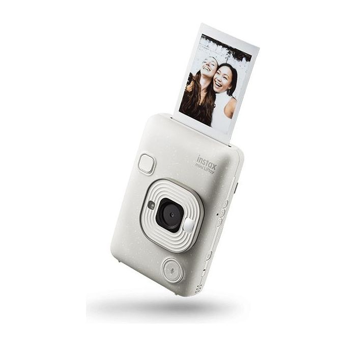 Fujifilm LIPAY2 Instax Mini LiPlay Fotocamera Istantanea Ibrida con Stampa da Smartphone Controllo Remoto Bluetooth Funzione Sound Registrazione Audio 10s con QR Code colore Bianco