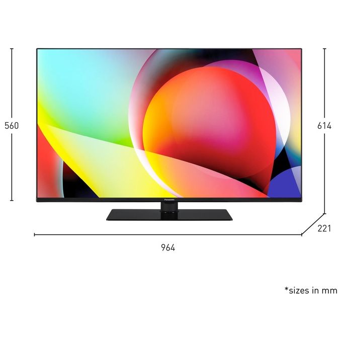 Panasonic TN-43W70AEZ Serie W70 Smart TV LED 4K Ultra HD 43'' Google TV Dolby Vision Atmos HDMI 2.1 colore Nero