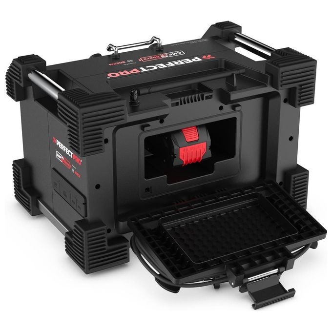 Perfectpro RH4-18V ROCKHART Radio da cantiere digitale DAB+ FM 60 W Bluetooth 5.2 IP44 colore Nero Rosso