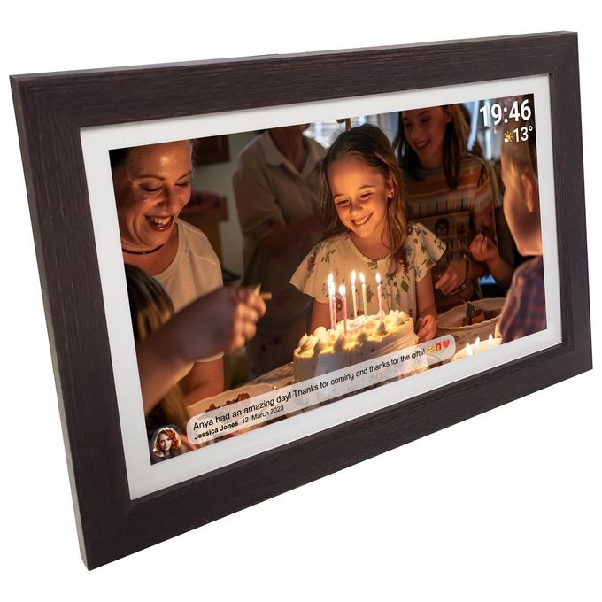 Denver PFF-1543DW Frameo Cornice Digitale 15.6'' Full HD Touchscreen Wi-Fi 16 GB MicroSD colore Marrone