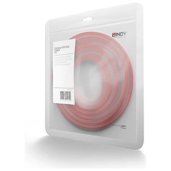 Lindy Cavo di Rete Cat.6 U-Utp 2mt Rosso