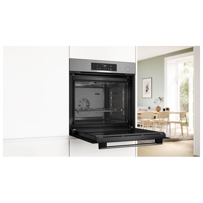 Bosch HRG532BS3 Serie 4 Forno da incasso Elettrico Ventilato 71 L Classe A+ Air Fry Vapore Grill (60x60x60 cm) colore Inox