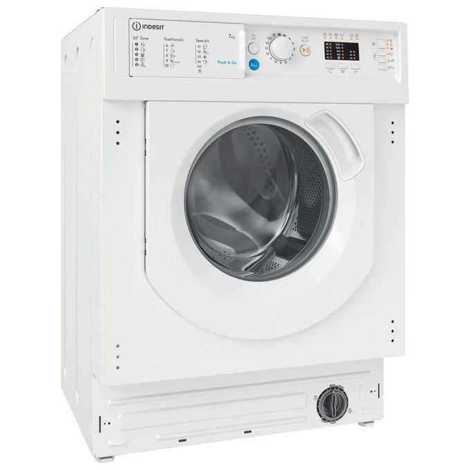 Indesit BIWMIL71252EUN Lavatrice da Incasso Frontale 7 Kg 1200 rpm Classe E 14 Programmi PushandWash (82x60x55 cm) colore Bianco