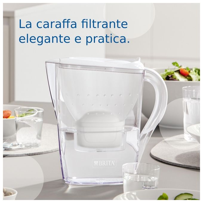 Brita Marella Caraffa Filtrante con 3 Filtri Mxpro Bianco