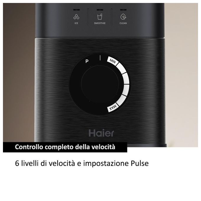 Haier HBL5B2011 I-Master Serie 5 Frullatore 1200 W 2 L 6 lame acciaio inox 3 programmi autopulizia Personal Jug colore Nero