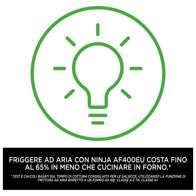 Ninja AF400EU Friggitrice ad aria Dual Zone 9.5 L 2470 W 6 funzioni 2 cestelli digitale colore Nero
