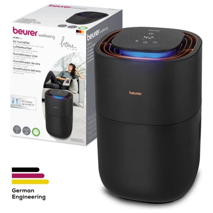 Beurer LB 300 PLUS Umidificatore d'Aria Evaporazione Naturale 3 L 300 ml-h 26W per ambienti fino a 45 m² colore Nero