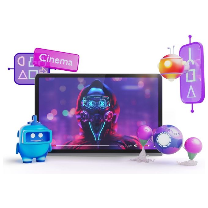 Lenovo ZADX0091SE Tab Plus Tablet Android 11.5'' 2K MediaTek Helio G99 8 GB RAM 128 GB WiFi 5 Audio JBL Dolby Atmos colore Grigio