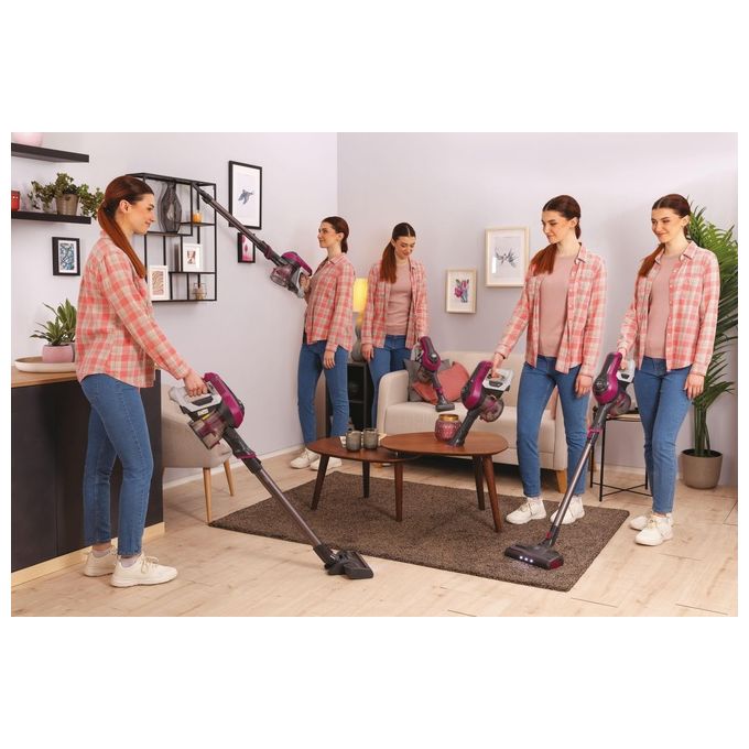 Hoover HF110P HF1 Aspirapolvere Senza Filo Senza Sacco 0.9 L 170 W autonomia 30 min colore Magenta