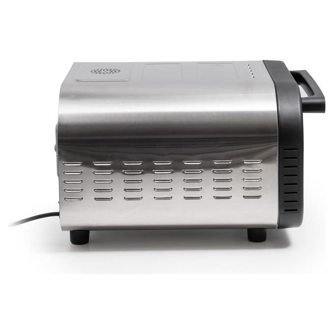 Macom 884 Just Kitchen Forno per Pizza Elettrico Pietra Refrattaria 32 cm 1700W 400°C Timer Digitale colore Nero Inox