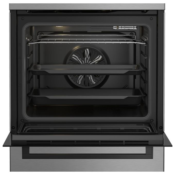 Beko FBE62120XD Cucina a Gas 4 Fuochi Forno Elettrico Ventilato 66 L Classe A Pulizia Vapore (60x60x85 cm) colore Inox