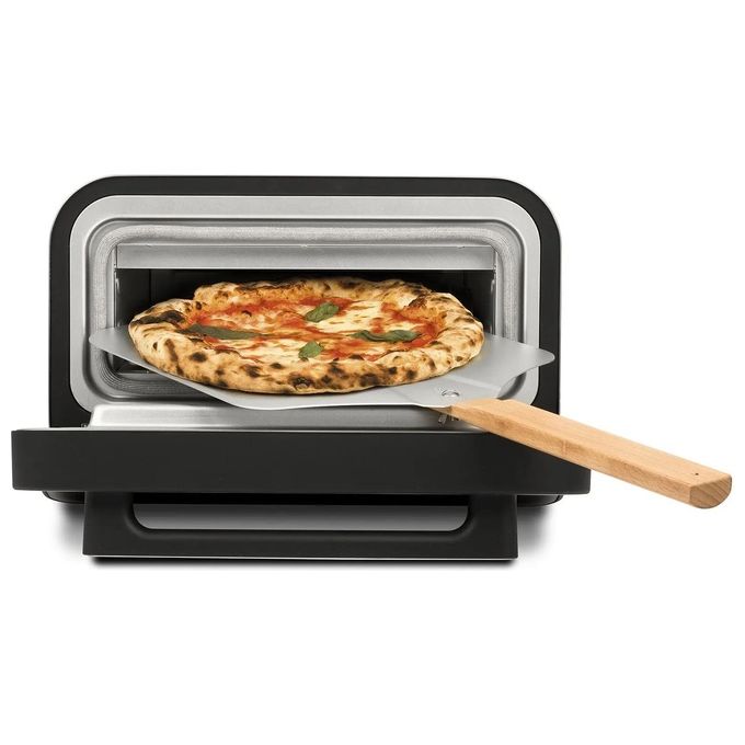 G3 Ferrari G10204 Pizza Pro 2 Minuti Forno Pizza Elettrico 1850W 450°C 6 Programmi Pietra Refrattaria 32x32 cm Pareti Fredde colore Grigio