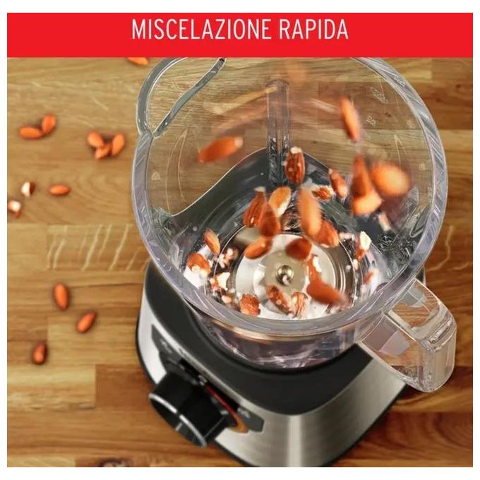 Moulinex LM871D10 PerfectMix+ Frullatore a bicchiere 2 L 1200 W Tecnologia Powelix 6 lame Autopulizia colore Acciaio Inox