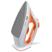 Braun TexStyle 1 SI 1009 Ferro da Stiro a Vapore Piastra Antiaderente 1900W Arancione-Bianco