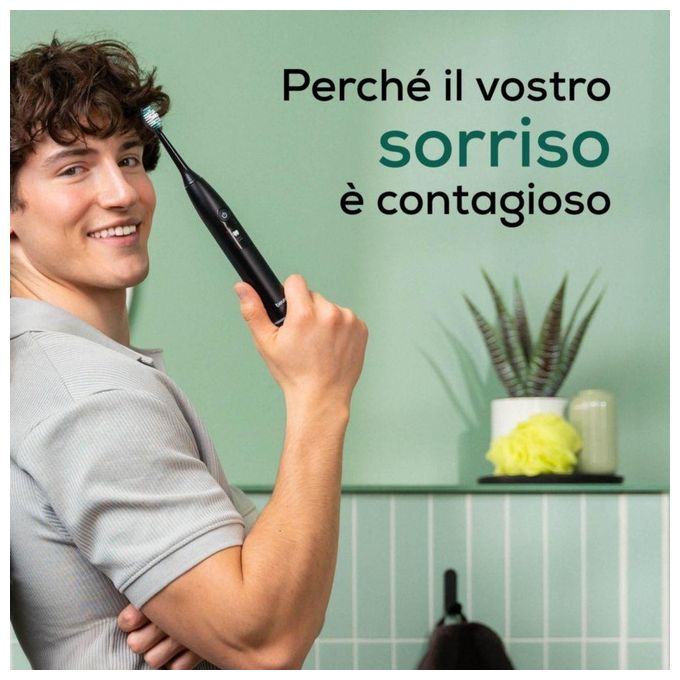 Beurer 10490 SC 50 Spazzolino elettrico sonico 5 modalita' Timer 30 sec autonomia 22 giorni colore Nero