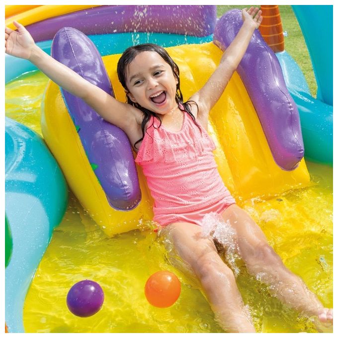 Intex 57135 Playcenter Dinosauri 333x229x112cm Giallo-Azzurro-Fucsia