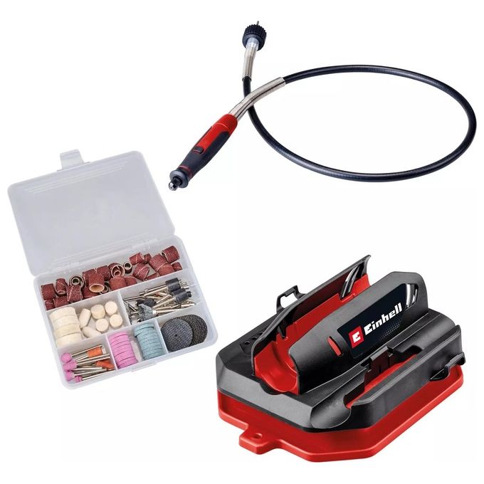 Einhell 4419380 TC-MT 150 E Utensile di rettifica e incisione 150 W 35000 giri-min con 117 accessori colore Nero Rosso