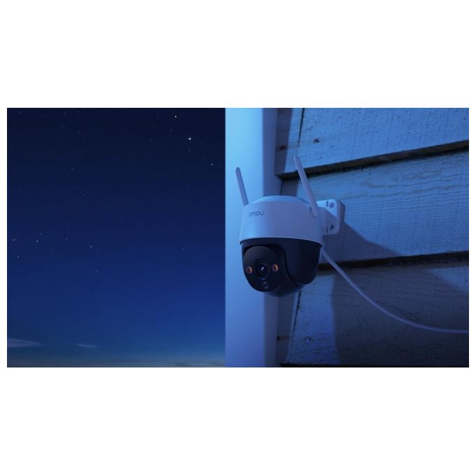 Imou IPC-S7CP-3M0WE Cruiser 2C Telecamera IP Esterno Motorizzata 360° 3MP 2K Wi-Fi 6 IP66 Visione Notturna colore Bianco