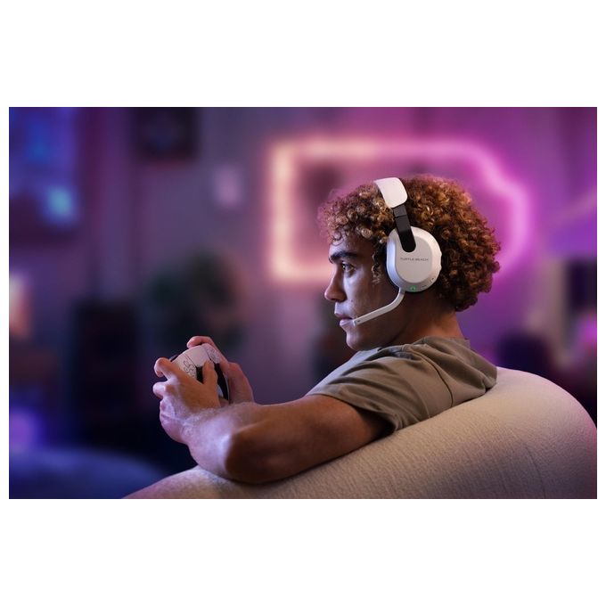 Turtle Beach TBS-3102-15 Stealth 600 Gen 3 Auricolare Wireless Gaming con Connessione 2.4 GHz e Bluetooth 5.2 per PS5 PS4 PC Mobile Durata Batteria Fino a 80 Ore colore Bianco