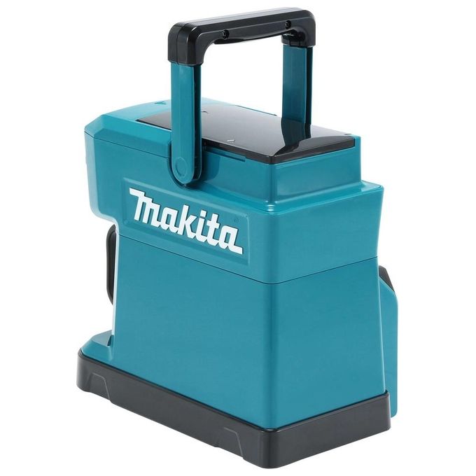 Makita DCM501Z Macchina da caffe' americano portatile con batteria 10,8-18V Li-ion serbatoio 240 ml compatibile cialde e caffe' macinato colore Nero Blu