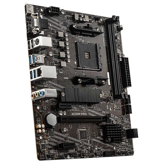 MSI A520M PRO Scheda Madre micro ATX Socket AM4 Chipset AMD A520 DDR4 64 GB Gigabit Ethernet