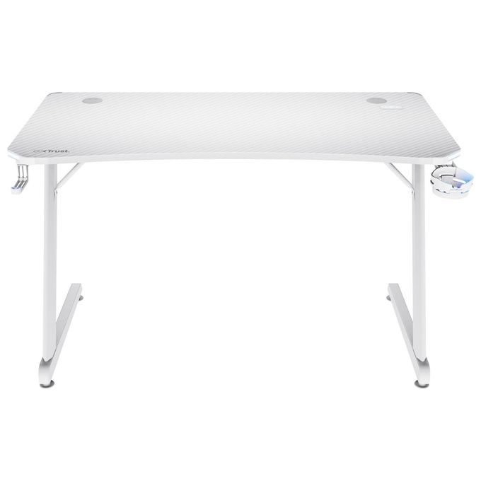 Trust GXT 709W LUMINUS Scrivania Gaming Bianco