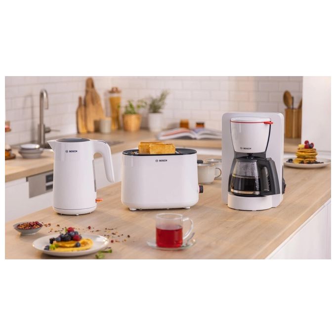 BOSCH TWK2M161 MyMoment Bollitore Elettrico 1,7 L 2400 W Base Girevole Spegnimento Automatico Protezione Surriscaldamento colore Bianco