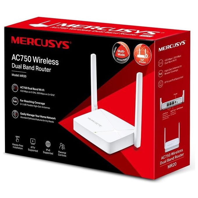 Router Wireless Dual Band AC750 - Agile Config - Mercusys