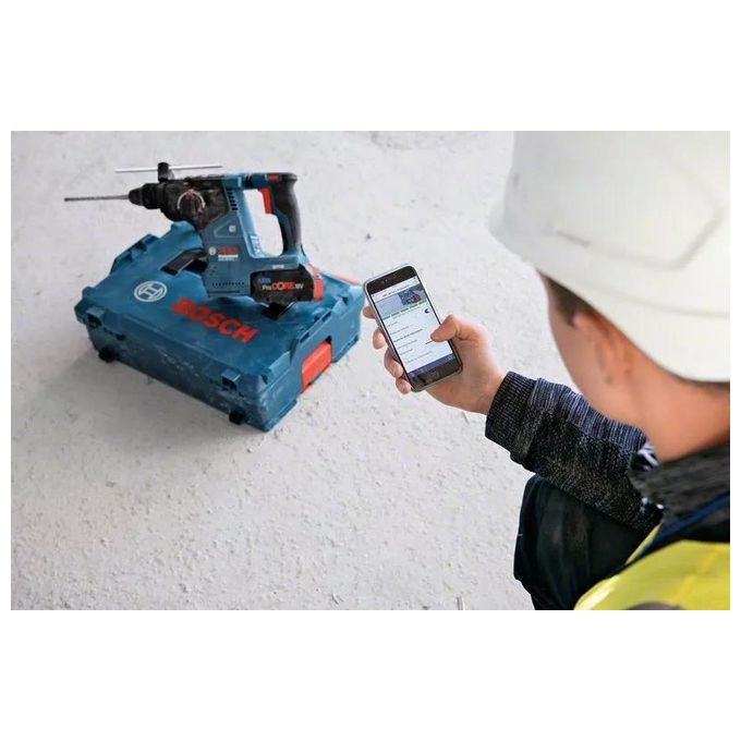 Bosch PROFESSIONAL 0611923003 GBH 18V-24 C Martello perforatore a batteria SDS Plus motore brushless 2 batterie 5.0 Ah Bluetooth KickBack Control Vibration Control colore Nero