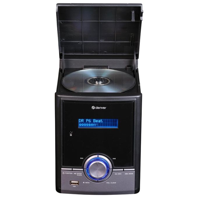Denver MDA-285 Microsistema Audio DAB+ FM CD Bluetooth 5.0 USB MP3 2x50W con Altoparlanti colore Nero