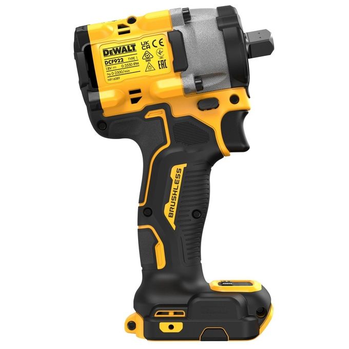 DeWALT DCF922N-XJ Avvitatore ad Impulsi Altezza 195 mm Peso 900 g colore Nero-Giallo