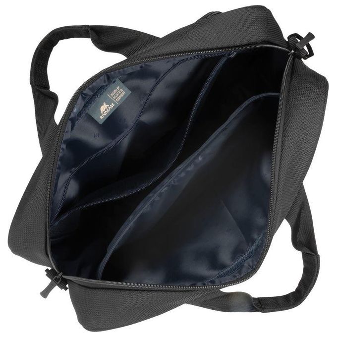 Rivacase 4260709012513 Tegel ECO Borsa Toploader per Laptop 14'' con Scomparto Imbottito e Tracolla Regolabile colore Nero