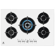 Electrolux KGG7537W Serie 600 Piano cottura a Gas 74 cm 5 fuochi Wok SpeedBurner Sicurgas colore Bianco