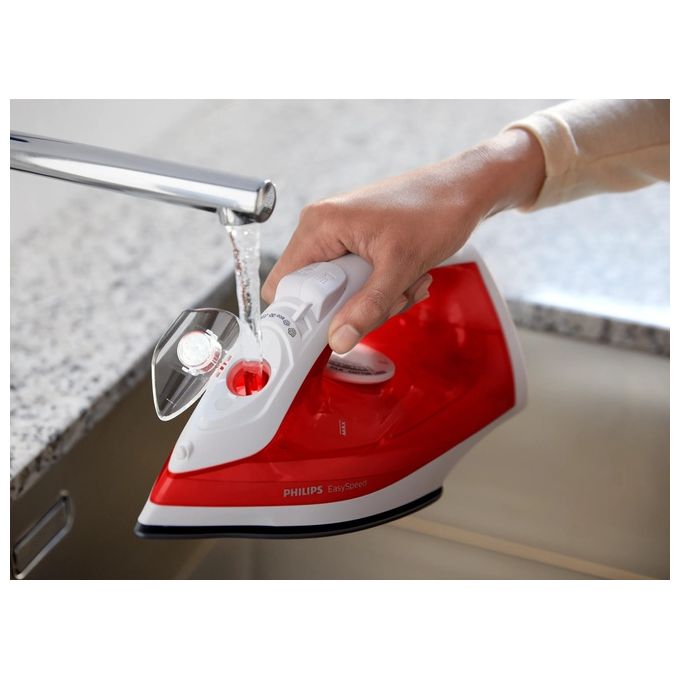 Philips GC1742-40 EasySpeed Ferro da Stiro a Vapore 2000 W Piastra Antiaderente Vapore 25 g-min Colpo 90 g-min colore Rosso