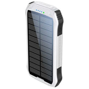 Boompods PNSWHT Neutron Solar Powerbank 10000 mAh con Pannello Solare e Torcia LED 3 Porte USB (2x USB-A 1x USB-C) IPX6 colore Bianco