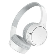 Belkin AUD002btWTV3 SoundForm Mini Cuffie On-Ear Wireless per Bambini fino a 30 ore di riproduzione Bluetooth 5.3 limite volume 85 dB colore Bianco