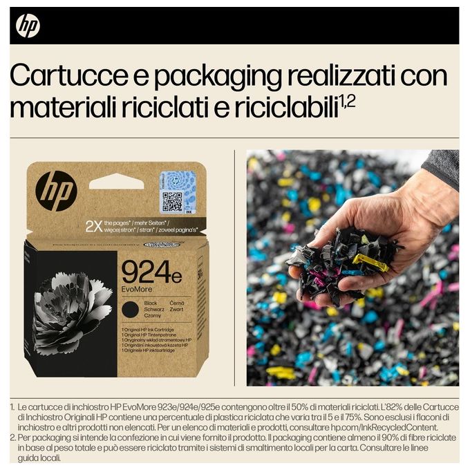 HP 4K0V0NE Cartuccia di Inchiostro Nero Originale Resa Elevata XL 1000 Pagine colore Nero