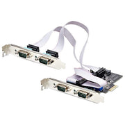 StarTech PS74ADF-SERIAL-CARD Scheda Seriale PCIe a 4 Porte RS232 RS422 RS485 DB9 con Chipset Asix AX99100 UART 16C1050 Alimentazione Configurabile SATA Staffa Standard e a Basso Profilo Compatibile Windows Linux Protezione ESD colore Nero