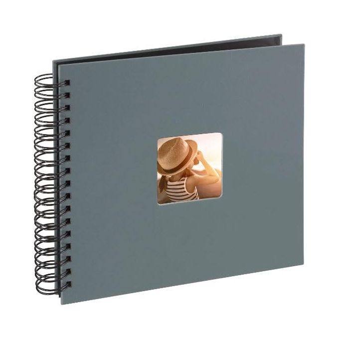 Hama Fine Art Album Fotografico e Portalistino a Spirale Grigio 28x24cm 50 Pagine Nere