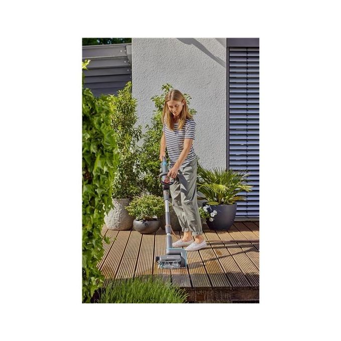 Gardena 14841-20 Spazzola Multifunzione a Batteria AquaBrush Patio Alimentazione 18 V Batteria Inclusa colore Verde Grigio Arancione