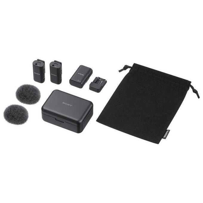 Sony ECMW3.CE7 Microfono Wireless a 2 Canali con Bluetooth 5.3 e USB-C colore Nero